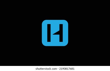  diseño del logotipo de las iniciales H de letra única y moderna 