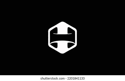 logotipo de letras H iniciales modernas y únicas con diseño hexagonal