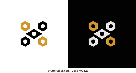 Modern and unique letter H initials logo design 