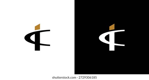 Modern und einzigartig Buchstaben IC Initialen Logo Design