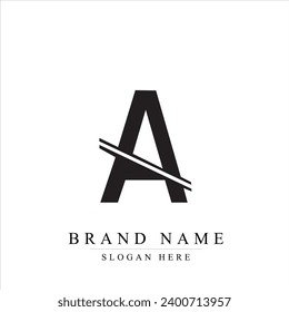 Letra moderna y única Diseño del logotipo de las iniciales A, logotipo de la letra minúscula inicial a
