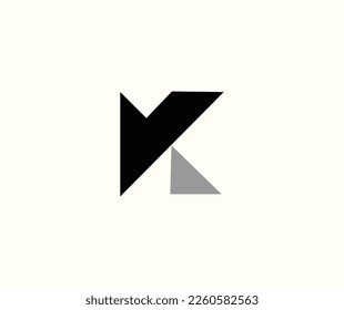 Modern and unique letter K logo design
