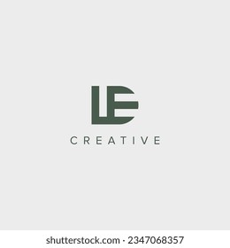 Modern unique letter LE EL logo design template - vector.