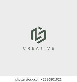 Modern unique letter LG GL logo design template - vector.