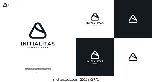 Modern and unique letter A logo design template