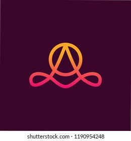 Modern unique letter A logo template