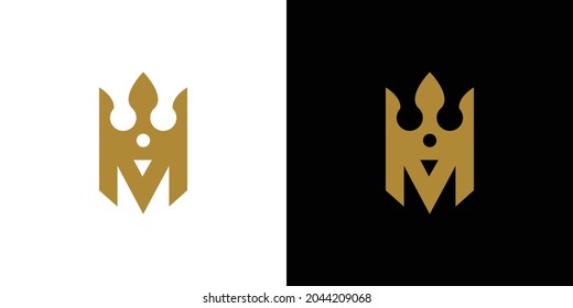Modernes und einzigartiges Briefing M erstmaliges King-Logo-Design