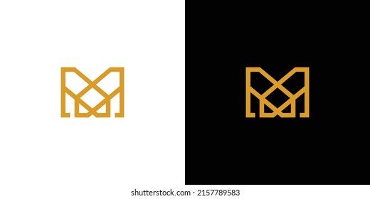 Modern and unique letter M initial logo design