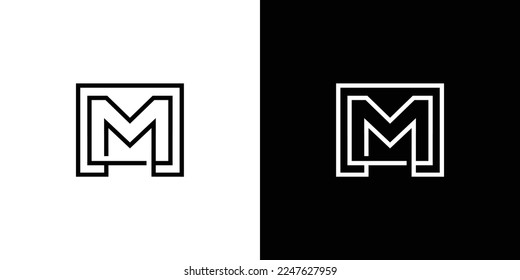 Modern and unique letter M initials logo design 2
