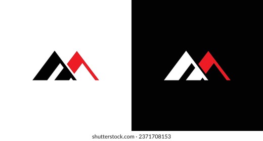 diseño del logotipo de letras M iniciales modernas y únicas 