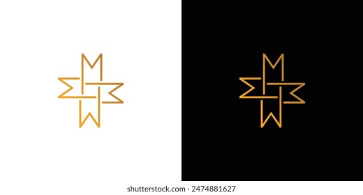 Modernes und einzigartiges Logo-Design mit Buchstaben M	2