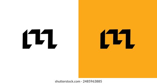 Moderne und einzigartige Buchstaben M Initialen Logo Design 2