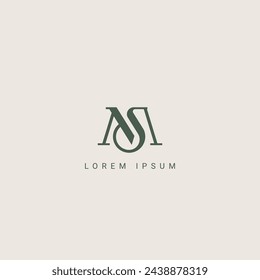 Modern unique letter MS SM logo icon design template elements