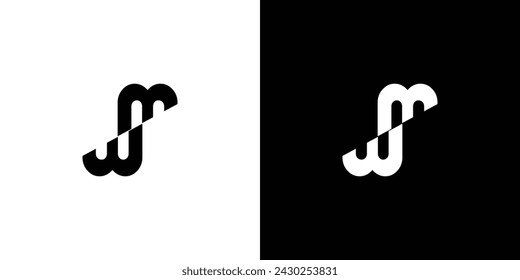Modern and unique letter MW initials logo design