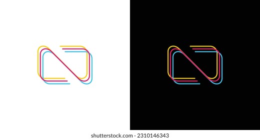 Modern and unique  letter N initials logo design 