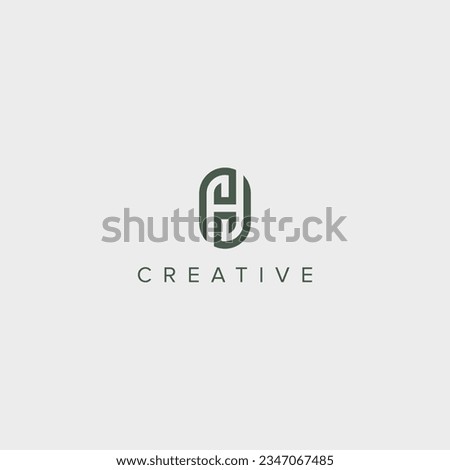 Modern unique letter OH HO logo design template - vector.