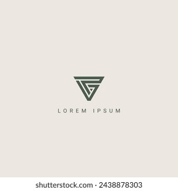 Modern unique letter PG GP logo icon design template elements