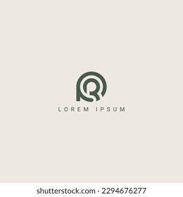 Modern unique letter PR RP logo icon design template elements.