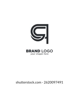 Modern Unique Letter Q and S Monogram Logo with White Background.