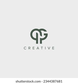 Modern unique letter QG GQ logo design template - vector.