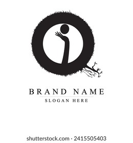 Modern and unique letter QI initials logo design, Initial lowercase letter logo qi, Modern Abstract Letter QI logo, qi logo	
