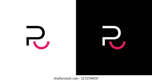 Modern and unique letter R initial smile logo design