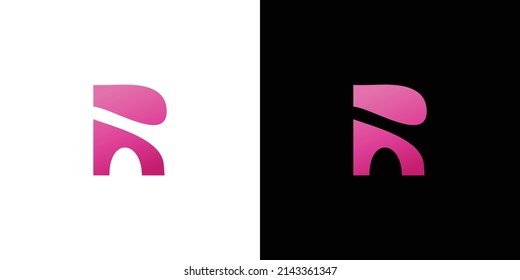 Modern and unique letter R initials logo design 