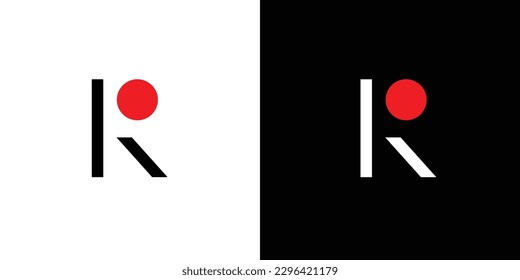 Modern and unique letter R initials logo design 