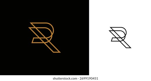 Modern and unique letter R initials logo design	