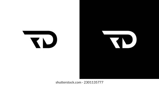 Modern and unique  letter RD initials logo design