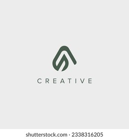 Moderne, einzigartige Buchstaben AS SA Logo Design Vorlage - Vektorgrafik.