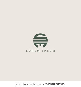 Modern unique letter SE ES SM logo icon design template elements