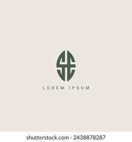 Modern unique letter SE ES logo icon design template elements