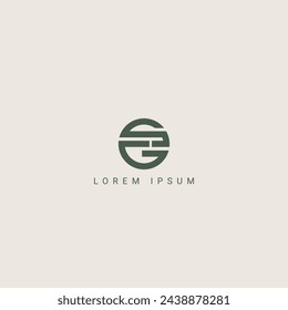 Moderne einzigartige Buchstaben SG GS Logo Icon Design Template Elemente