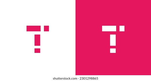 Letra moderna y única Diseño del logotipo T iniciales 3