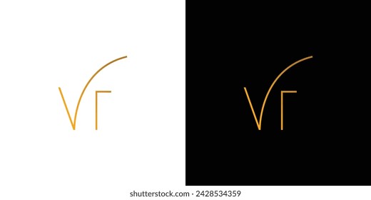 modern and unique  letter VF initials logo design	