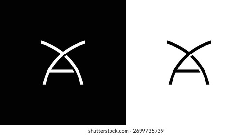 Modern and unique letter XA initials logo design	