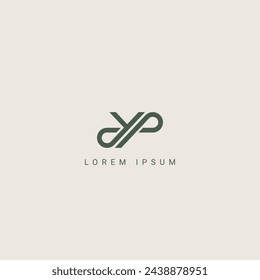 Modern unique letter YP PY logo icon design template elements