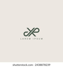 Modern unique letter YR RY logo icon design template elements