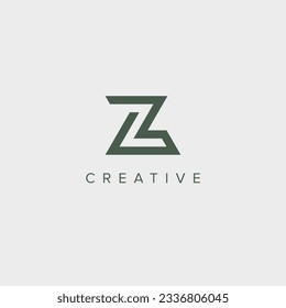 Modern unique letter ZL LZ logo design template - vector.