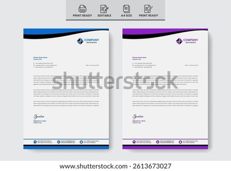 modern unique Letterhead design concept 