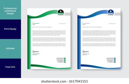 Modern Unique Letterhead Sample Design