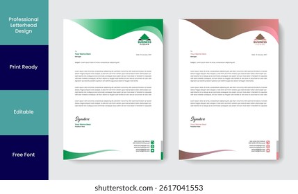 Modern Unique Letterhead Sample Design