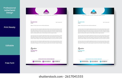 Modern Unique Letterhead Sample Design