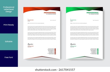 Modern Unique Letterhead Sample Design