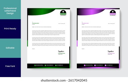 Modern Unique Letterhead Sample Design