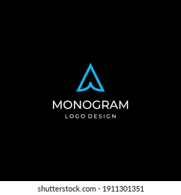 Modern and unique logo about the letter A with geometric lines.
EPS 10, Vector.
