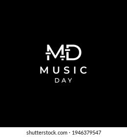 Modern and unique logo about letter MD and equalizer.
EPS10, Vector.