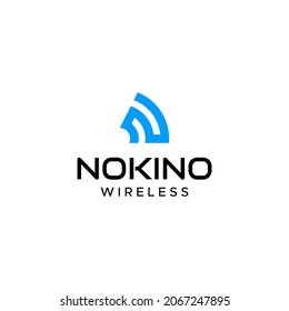 A modern and unique logo about the letter N and the wireless symbol.
EPS 10, Vector.