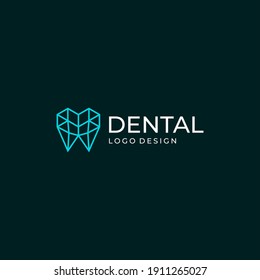 Modern and unique logo about teeth, dental with geometric lines.
EPS 10, Vector.
